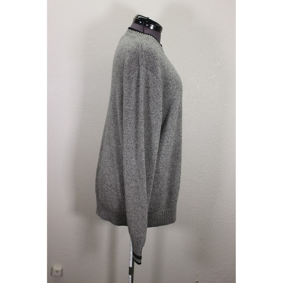 Eddie Bauer Crew Neck Sweater Men's XL Heather Gray Tight Knit Casual - Picture 4 of 11